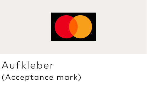 Die Darstellung des Mastercard Aufklebers Die Darstellung des Mastercard Aufklebers