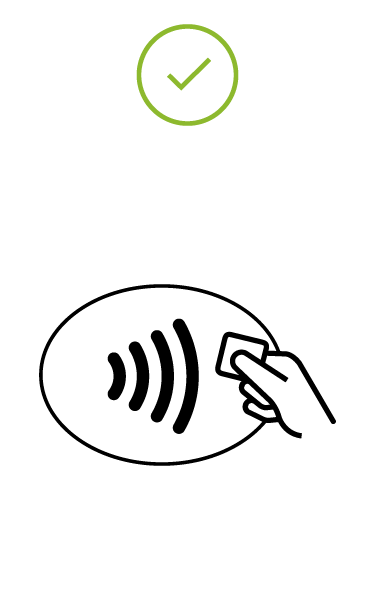 Image of black EMV Contactless Symbol