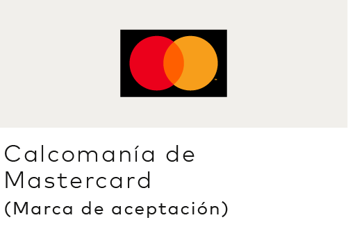 Imagen de la configuración de la calcomanía de Mastercard