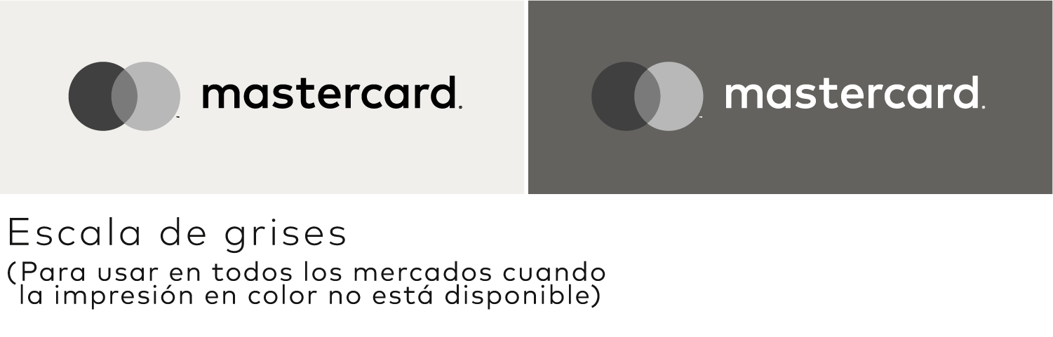 Image of the horizontal Mastercard grayscale version