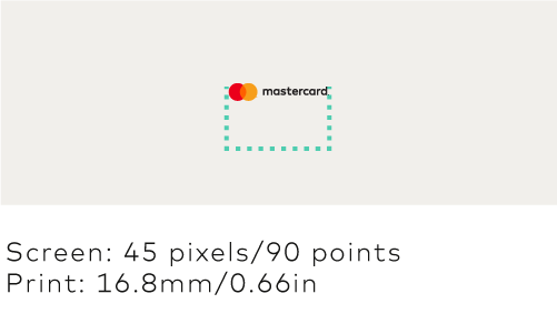 Image of minimum size for the horizontal Mastercard Brand Mark Image of minimum size for the horizontal Mastercard Brand Mark