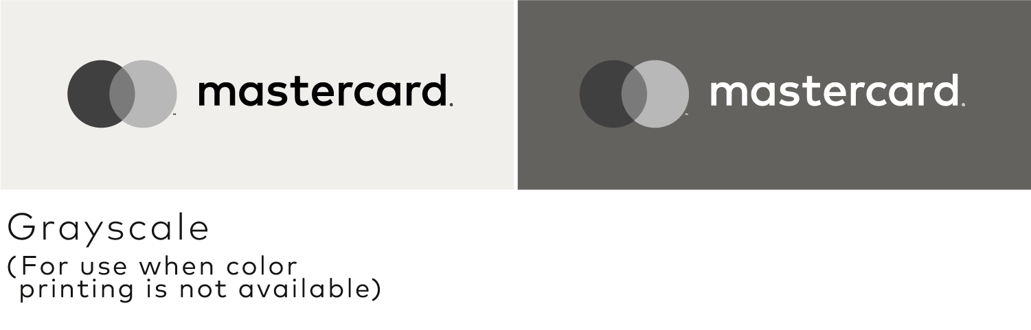 Image of the horizontal Mastercard grayscale version