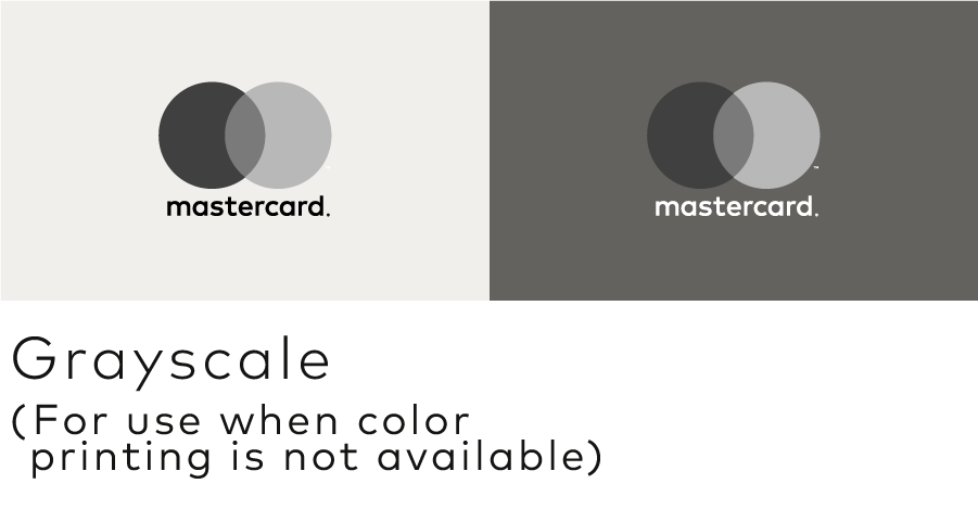 Image of the vertical Mastercard grayscale version