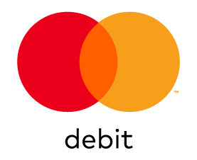 Mastercard Debit mark for use on white and light backgrounds