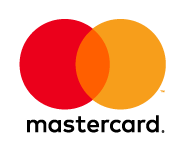 Mastercard logo, which is orange and red and the font is Pentagram, which is Sans Serif.